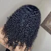 Kręcone koronki przednie peruki dla kobiet Kinky Curl Brazylijski Human Hair 13x4 Krótki Bob Syntetyczny Peruka Czołowa