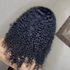 Kıvırcık Dantel Ön Peruk Kadınlar Için Kinky Curl Brezilyalı İnsan Saç 13x4 Kısa Bob Sentetik Frontal Peruk