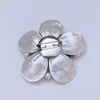 Spille da donna Perline di granato e perle d'acqua dolce Spilla per gioielli in madreperla bianca naturale 3 pezzi
