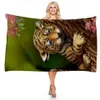 Animal Tiger Bear Panda Beach Towel 3D Impression numérique serviette de bain rectangulaire serviette en microfibre 4430144