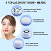 3Colors 4 in 1 Facial Cleansing Brush scrubber Rechargeable Electric Ipx7 Waterproof Spin Sonic Exfoliating Face Brushes Kit Skin Care Machine With Replacment head