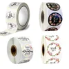 Bedankt Ronde Lijmstickers 1 inch 2.5cm 500 Stks Roll Bakken Bruiloft Decoratie Geschenkdoos Label DIY Envelop Seal