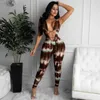 Jumpsuits Mulheres Macacão BANDAGE TIE TIMA OCOWOURE SEXY SEXY profundo decote V-Womens Jumpsuit Fitness Sem mangas Push Up Bodycon Party Club