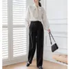 Sommarkontor Kvinnors Vit Långärmad Skjorta Bow Chiffon Blouse Ladies Top Korean Kläder 210514