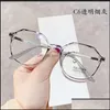 Sonnenbrillen Aessoriessunglasses Net Red Plain Face Eye Care Koreanische Mode Anti-Strahlung Blaues Licht Ermüdungsbrille Optischer Rahmen Frauen Drop