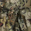 Vintage Frau Grün Floral Chiffon Schärpen Kleid Frühling Mode Damen Weiche Gedruckt es Weibliche Chic Urlaub 210515