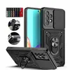 Armure Anneau Stand Cas Protecteur D'objectif De Caméra Antichoc Support Magnétique Couverture Arrière Cas Pour Samsung Galaxy A71 Note 20 S21 Plus Ultra