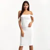 Casual Dresses 2021 Summer Women Fashion Bodycon Sleeveless Mini Solid Off the Shoulder Sexy Party Dress for Lady Vestidos Hoe-Bacs