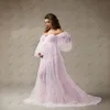 Pearl Tulle Maternity Dress One Line Po Boudoir Underwear Robe Bathrobe Pyjamas Baby Women's Sleepwear206J