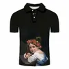 Polo da uomo 2022 Summer Shirt World Famous Painting Stampa 3D Streetwear XL