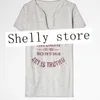 Kadın T-Shirt 100% Pamuk Mektup Baskılı Women Tişört Yaz O-Boyun Kısa Kollu Tees 210623 Tops