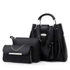 Hot Style 3 Pcs/Set PU Leather Tote Bag Luxury Ladi Bags Suit Women Clutch Shoulder Hand Bag Set