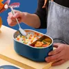 WORTHBUY Chauffage électrique Bento Box Récipient alimentaire en acier inoxydable avec vaisselle plus chaude Boîte à lunch pour Kid School Food Box 210925
