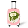 화장실 키트 핑크 로터스 가방 여성용 여자 여행 가방 탄성 트롤리 수하물 방진 액세서리