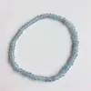 3*4MM Faceted Green Emerald Gem Stretchy Bracelet Natural Stone Jade Vintage Cut Small Bead Hand Row Gemstone for Women Jewelry