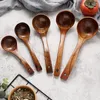 Spoons Wooden Spoon Japanese Style Long Handle Soup Kitchen Rice Porridge Household Tableware Supplies