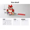 StoBag 10pcs/lot 12*7*5.7cm Christmas Handmade Biscuit Cookies Santa Claus Box Celebrate Event Child Favor Party Gift Packaging 210602