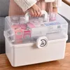 Portable First Aid Medicine Box Multifunctional Family Large Capacity Container Clear Folding Storage Kit Dropship 210922