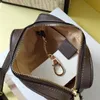 オフィディア ダブルレター G ミニヴィンテージ財布、内側にストラップキーリング付き、大きなバッグに取り付け可能、レディースクロスボディバッグ