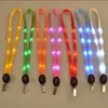 6 Kolor LED Nylon Neck Smycz Pasek Miga Naszyjnik LED Naszyjnik Identyfikator Wisiorek Wiszący Sznur Lina Dla Mężczyzn Kobiety LX4656