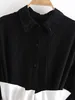 Lapel Collar White Girdle High Waist Long Sleeve Mid Calf Pleated Dress Women Street Spring And Summer GX1034 210421