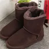 Stivali da neve invernali alla caviglia per bambini in vera pelle Australia per scarpe da bambino Scarponi da sci caldi per bambini Bailey 1 fiocchi Taglia1