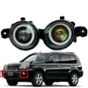 med dimljus 2 stycken LED DRL Högkvalitativt dimljus Angel Eye 12V H11 för Nissan X-Trail (T30) 2001-2006