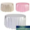 1 Sztuk Satynowy Obrus ​​Biały Czarny Solid Color Do Weselu Urodziny Party Table Cover Okrągłe Tabela Stół Wystrój Fabryczny Cena Expert Design Najnowsze