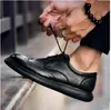 Brogue Oyma Deri Ayakkabı Erkekler İngiliz Tarzı Örgün İş Ayakkabıları Düşük Üst Siyah Elbise Ayakkabı Erkek Loafer'lar
