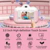 Appareils photo numériques Écran tactile Enfants Caméra 3 pouces Enfants Cadeau IPS pour garçon fille 4K HD Caméscope vidéo Jouet