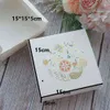 Giften 2 van Size White Gold Flower Ronde 10st Macaron Chocolate Paper Box Gunst van de Partij van Kerstmis Packaging 211.108