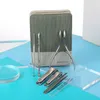 Manikyruppsättning pedikyr sätter nagelklippare rostfritt stål professionella skärverktyg med resefodral kit konstsatser