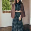 Kadınlar Suits Blazers çentikli yakalı Çift Kelime Tasarım Blazer Sonbahar Zarif Basit Basit Uzun Kollu Ceket Moda Ol Ofis Leydi Ceket