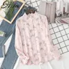 HSA Spring Floral Blusa en shirts staan ​​kraag Japanse stijl roze shirts kleine bloemen casual dames tops vrouwelijke blusas 210716