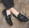 Formal Loafers Men Office Shoes Coiffeur Leather Classic Black Wedding Dress Sepatu Slip On Pria Shoe