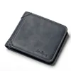 ソリッドカラーウォレット二重折り水平および垂直型大容量ポータブルファッション財布