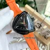 Hight Quality Ventura Elvis80 H24555331 Automatic Men's Watch Date Silver Case 42mm Black Dial Gents Sport Watches Orange Rubber Strap 6 style