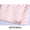 Kvinnor söt mode polka dot print mini kjol hög midja tillbaka dragkedja kvinnlig kjolar mujer 210420