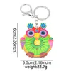 Cute Cartoon Acrylic Keychains Creative Owl night Owl Animal Key Chain Jewelry For Women Kids Girls Gift Car Accessory