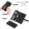 Premium Zipper Wallet Leather Cases For Iphone 13 12 Mini 11 Pro Max XR XS 7 8 Plus Samsung S10 S20 S21 Ultra Note 20 Magnetic 2 in 1 Detachable Phone Cover