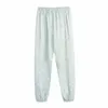 Casual Mulheres Cintura Alta Arco Calças de Laço Primavera-Autumn Moda Senhoras Rua Feminino Feminino Perna Calças 210515