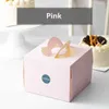 StoBag 10pcs 4 Inch Paper Cake Box Have A Good Time Handle Wedding Birthday Party Baby Shower Gift Handmade Decorating Supplies 210602