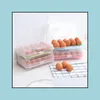 Other Kitchen Storage & Organization Kitchen, Dining Bar Home Garden Plastic Egg Box Organizer Refrigerator Storing 15 Eggs Organizers Bins