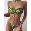 Seksi Bikini 2021 Bandeau Mayo Kadın Mayo Kadınlar Mini Tanga Bikini Set Bather Yüzme Beachwear Kadın Banyo Suitx0523