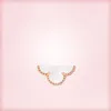 Fyrklöver dam designerhänge halsband Klassiskt 18-karat guld Lucky fyrklöver halsband snygg personlig present till kärlekar