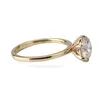 Anpassad 14K Solid Yellow Gold 15Carat 75mm Round GH Color Moissanite Lab Diamond Engagement Ring9774489