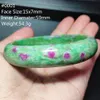 Genuino rubí natural zoisita rojo verde joyería de moda brazalete de mujer diámetro interior 61mm 59mm 53mm pulsera de piedras preciosas AAAAA