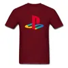 Retro PS-tröja med logotyp Hiphop-tröja herr Xbox Game Playstation-tröja manlig kortärmad o-halsad sommar Hipster-tröja i ren bomull