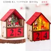 Decorazioni natalizie in legno a LED Calendario da tavolo Ornamenti Conto alla rovescia natalizio luminoso Regali creativi XD24913