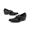 Hommes habille chaussures mi-talon augmentation hauteur homme chaussures formelles club club de mariage chaussures en cuir grande taille